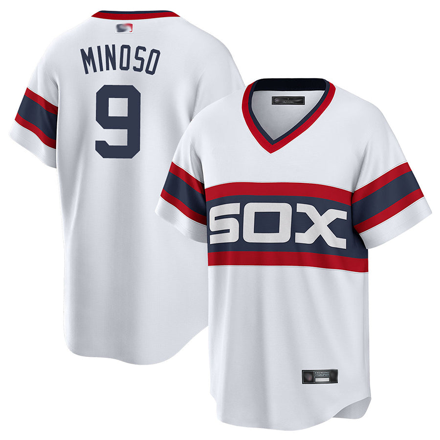 Custom #9 White CWS Baseball Shirt Top