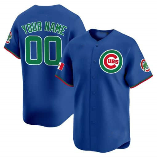 Custom C.Cubs Mexico Vapor Premier Limited V3篓C Stitched Baseball Jerseys