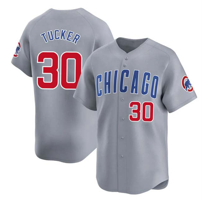 Custom #30 Grey 2025 CHC Baseball Shirt Top