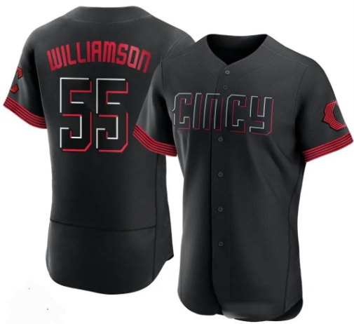 Custom #55 Black City Connect CIN Baseball Shirt Top