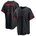 Custom #30 Black City Connect CIN Baseball Shirt Top