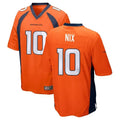 Custom #10 Orange DEN Football Shirt Top