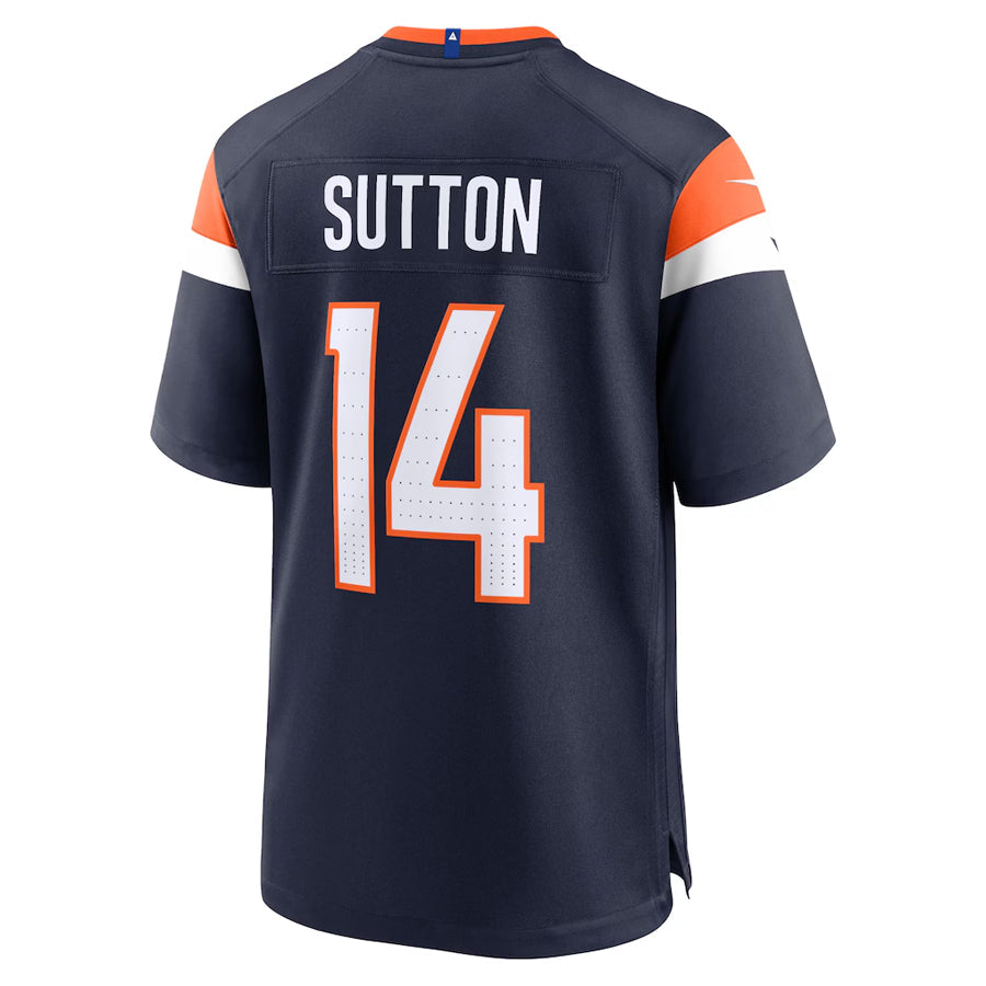 Custom #14 Navy DEN Football Shirt Top