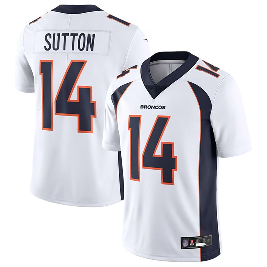 Custom #14 White DEN Football Shirt Top