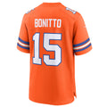 Custom #15 Orange Throwback DEN Football Shirt Top