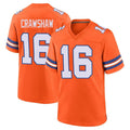 Custom #16 Orange Throwback DEN Football Shirt Top