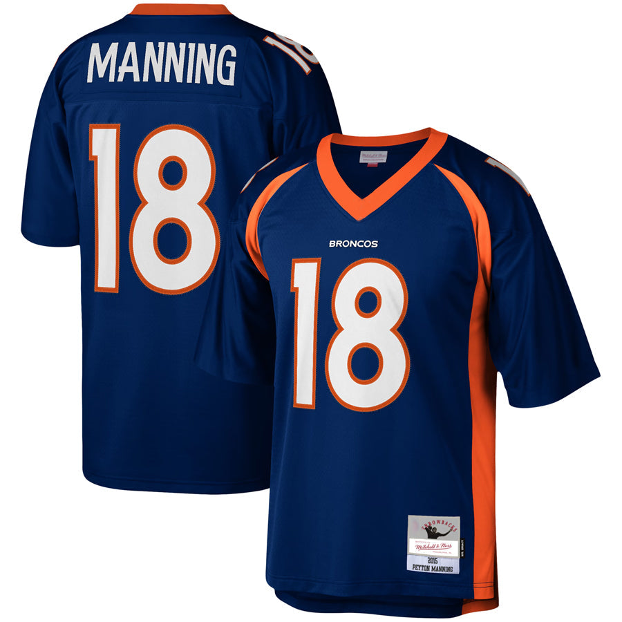 Custom #18 Navy DEN Football Shirt Top