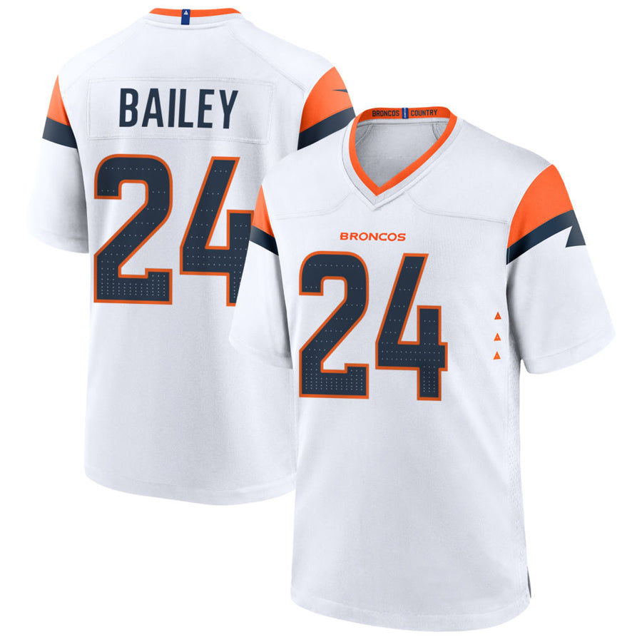 Custom #24 White DEN Football Shirt Top