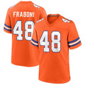 Custom #48 Orange Throwback DEN Football Shirt Top