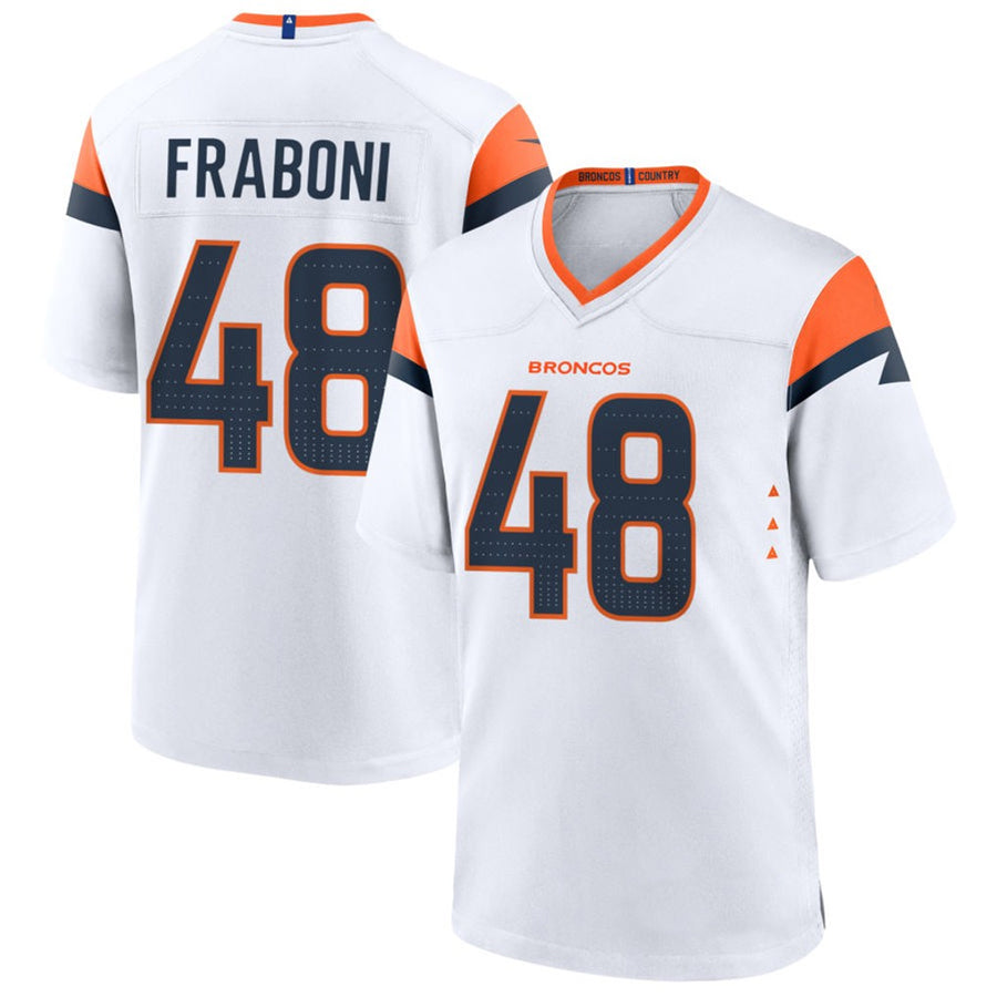 Custom #48 White DEN Football Shirt Top