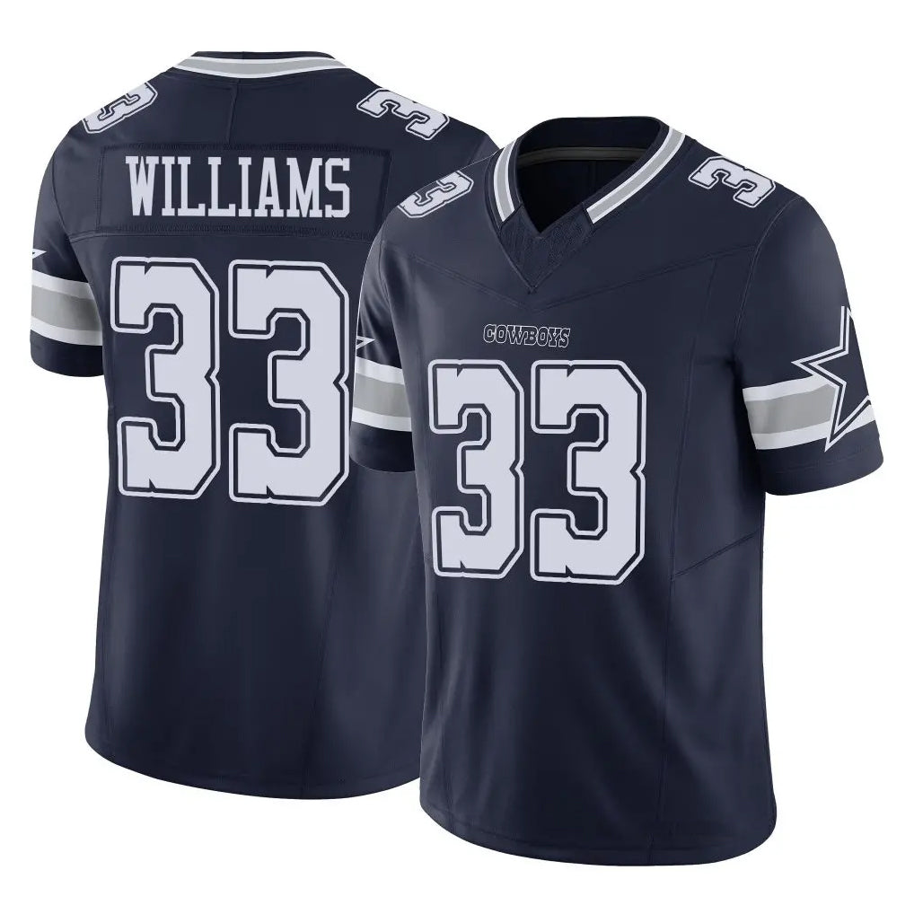 Custom #33 Navy DAL Football Shirt Top