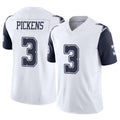 Custom #3 White DAL Football Shirt Top