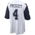 Custom #4 White DAL Football Shirt Top