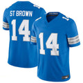 Custom #14 Blue DET Football Shirt Top