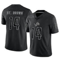 Custom #14 Black DET Football Shirt Top
