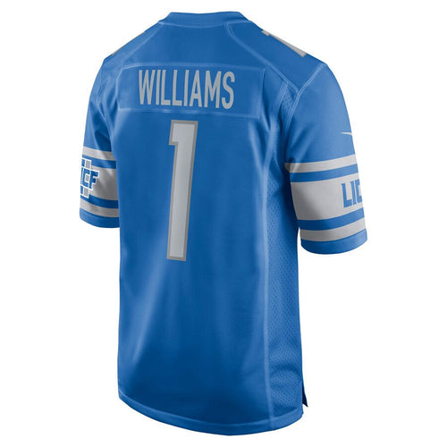 Custom #1 Blue DET Football Shirt Top