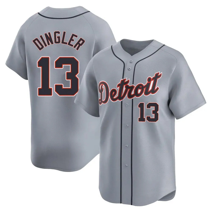 Custom #13 Gray DET Baseball Shirt Top