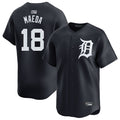 Custom #18 Navy DET Baseball Shirt Top