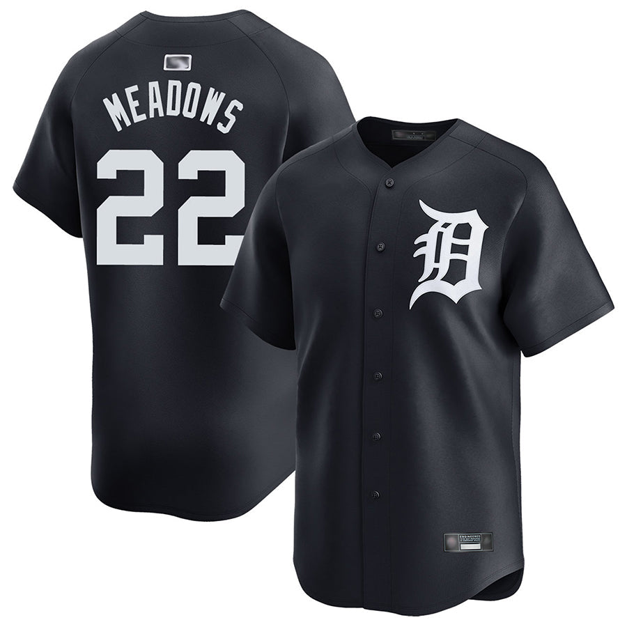 Custom #22 Navy DET Baseball Shirt Top