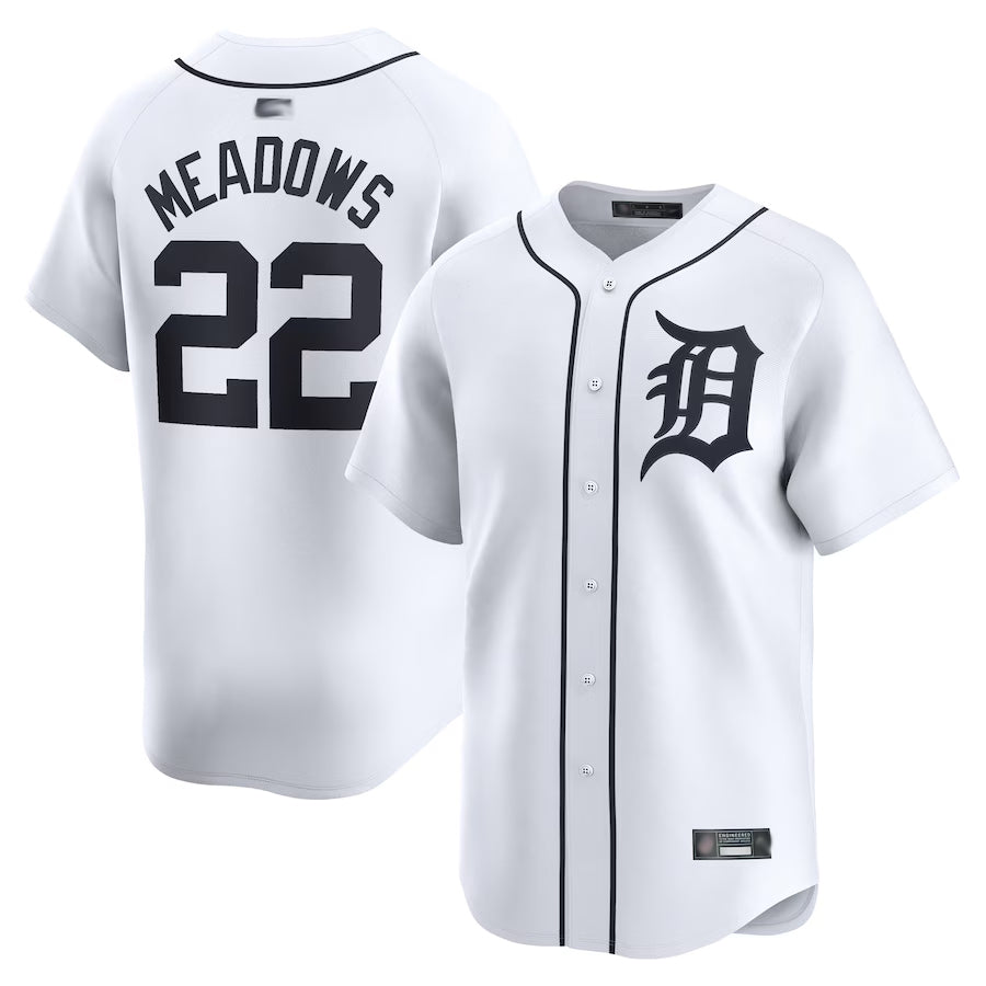 Custom #22 White DET Baseball Shirt Top