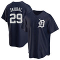 Custom #29 Navy DET Baseball Shirt Top