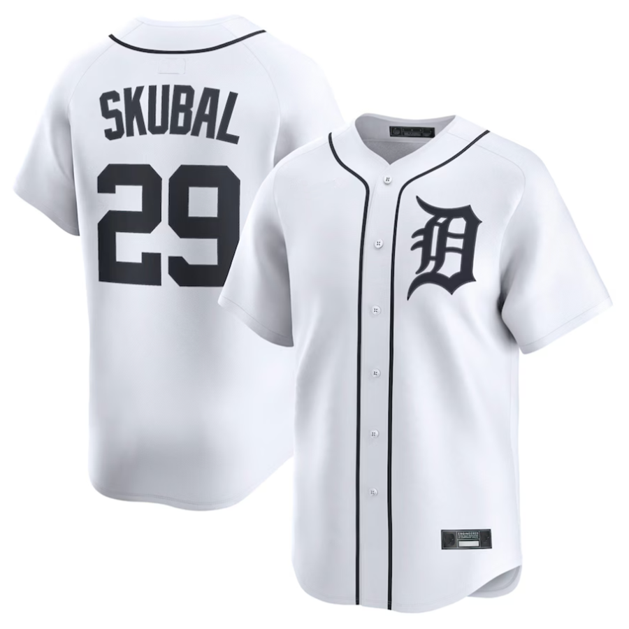 Custom #29 White DET Baseball Shirt Top