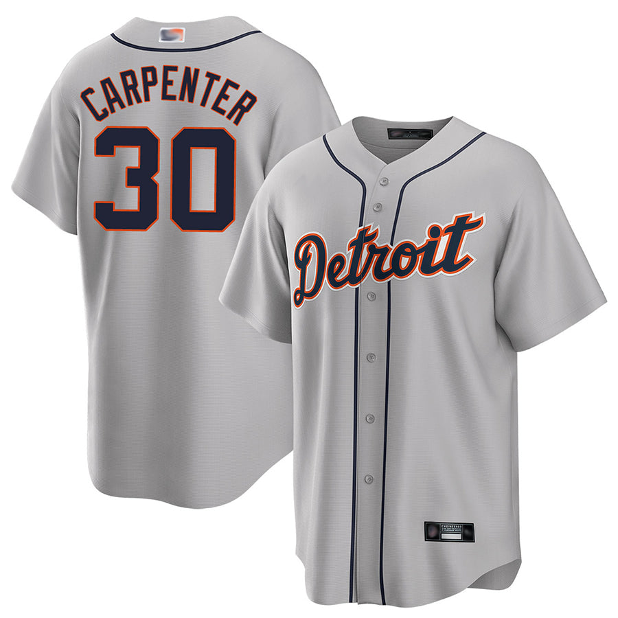 Custom #30 Gray DET Baseball Shirt Top