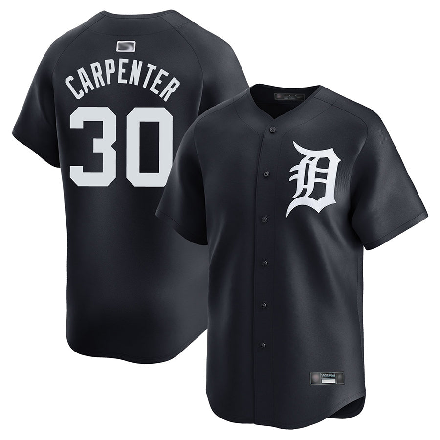 Custom #30 Navy DET Baseball Shirt Top