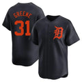 Custom #31 Navy DET Baseball Shirt Top