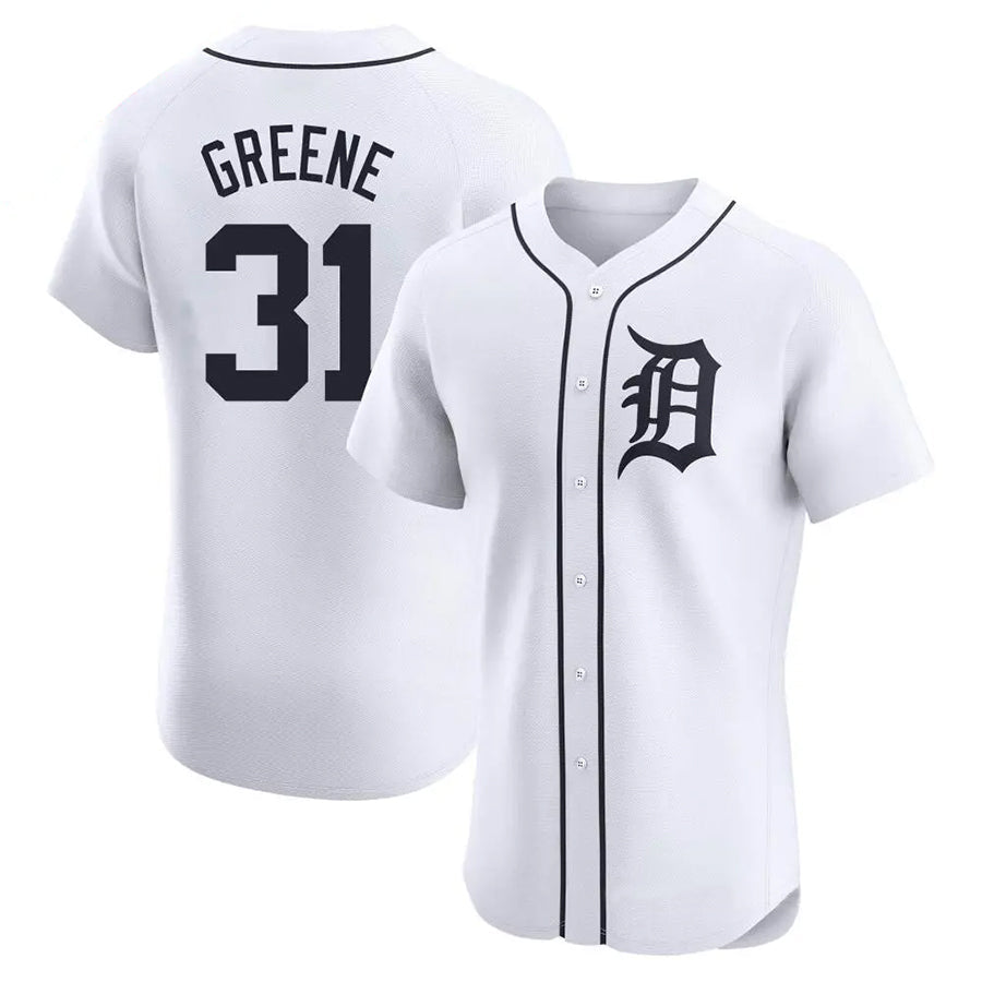 Custom #31 White DET Baseball Shirt Top