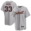 Custom #33 Gray DET Baseball Shirt Top
