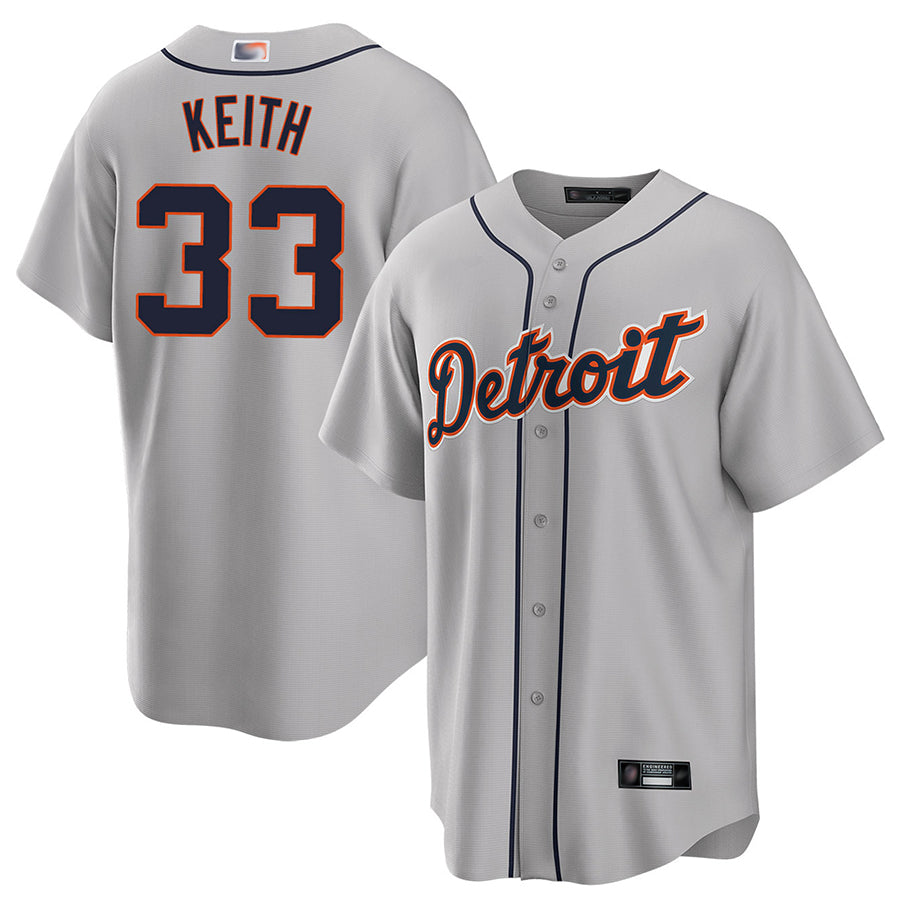 Custom #33 Gray DET Baseball Shirt Top