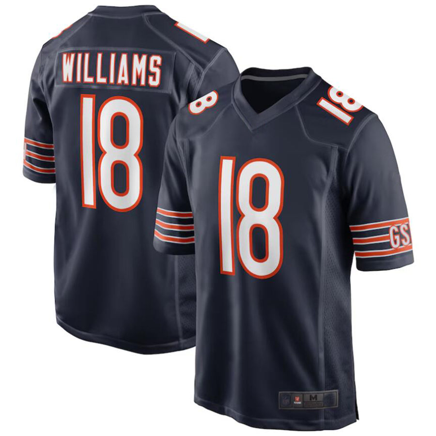 Custom #18 Navy CHI Football Shirt Top