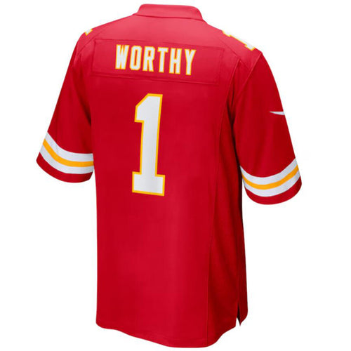 Custom #1 Red KC Football Shirt Top