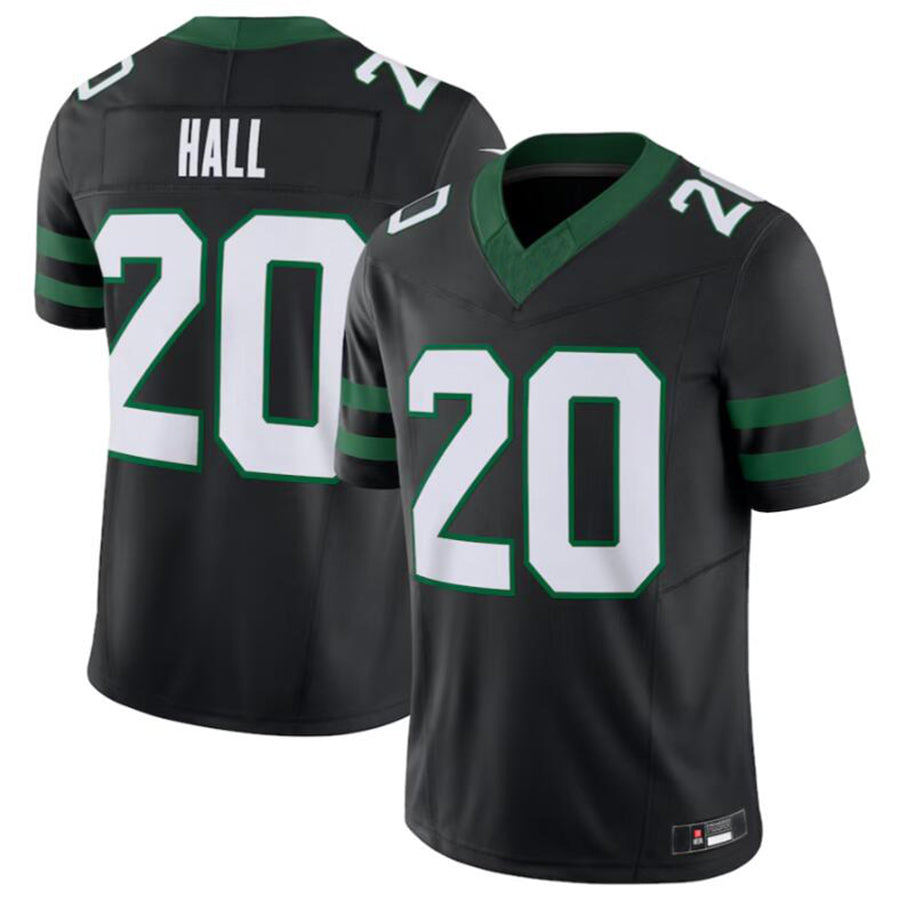 Custom #20 Black NYJ Football Shirt Top