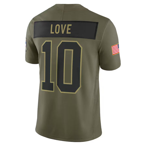 Custom #10 Olive GB Football Shirt Top