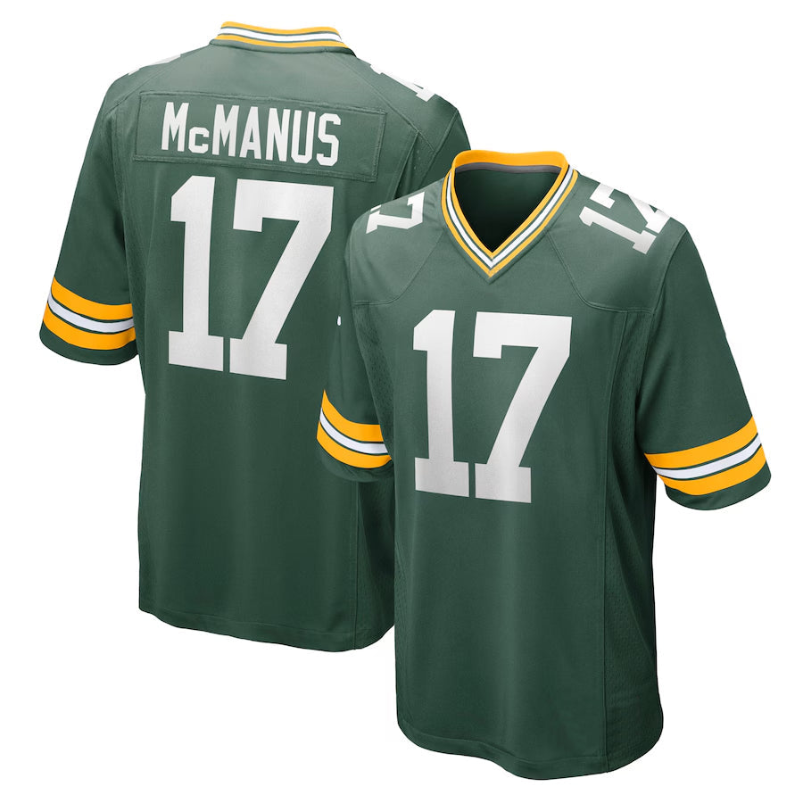 Custom #17 Green GB Football Shirt Top