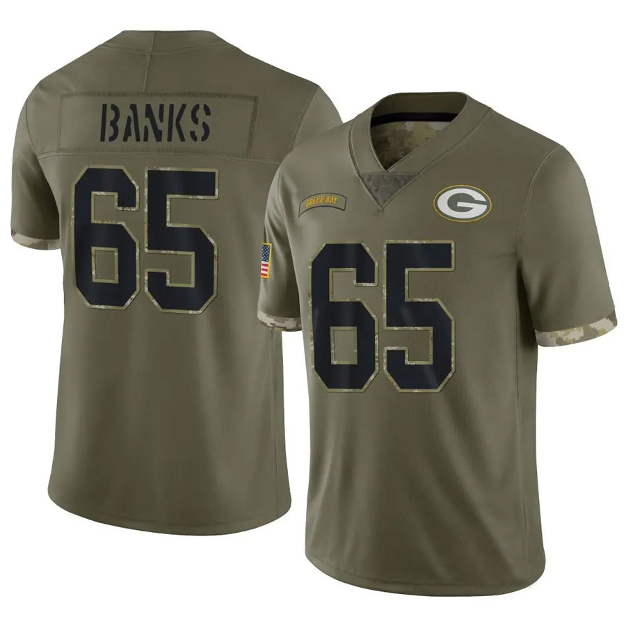 Custom #65 Olive GB Football Shirt Top