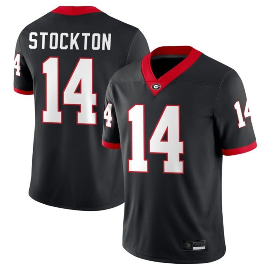 Custom #14 Black UGA Football Shirt Top