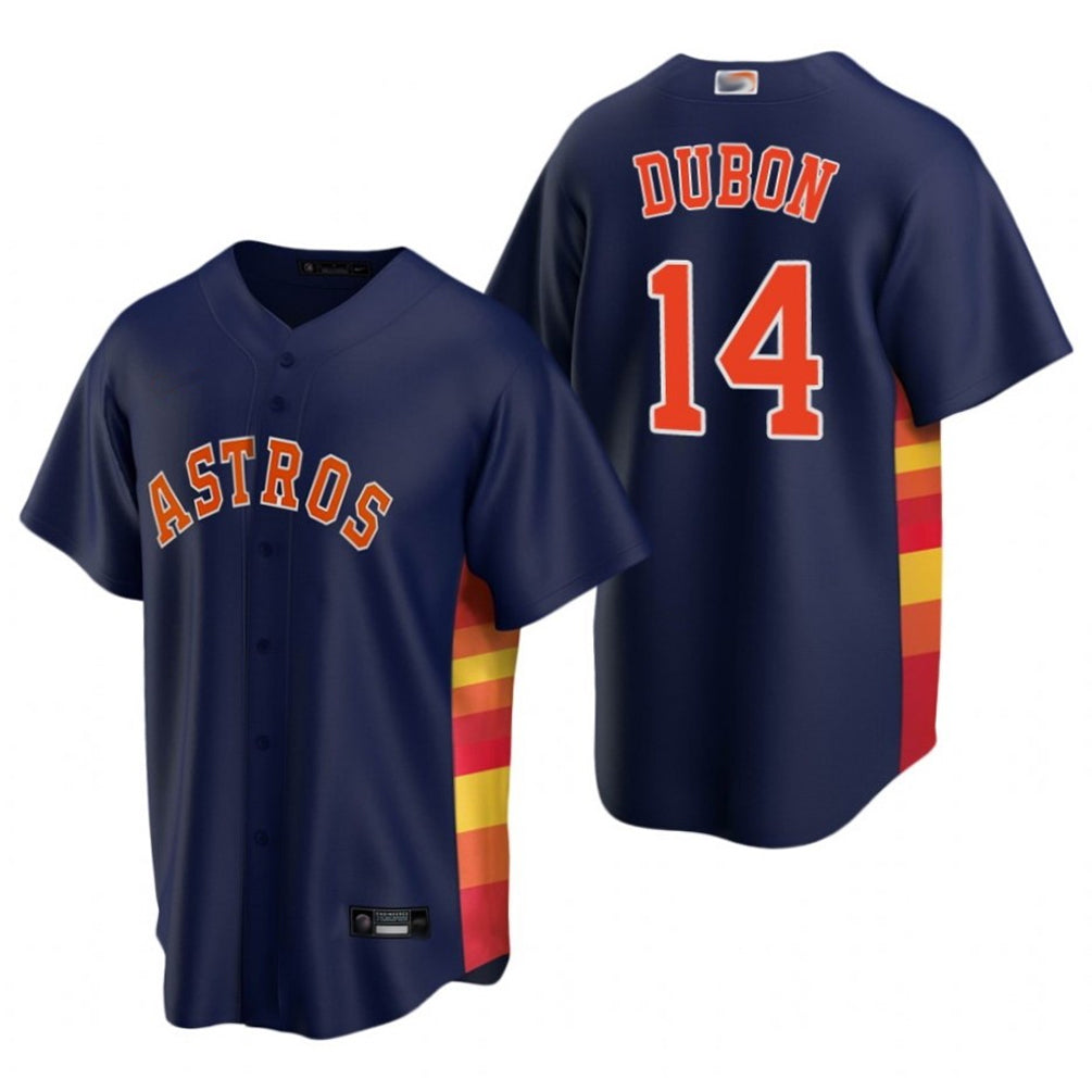 Custom #14 Navy HOU Baseball Shirt Top