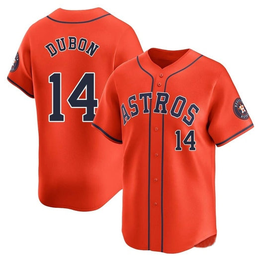 Custom #14 Orange HOU Baseball Shirt Top
