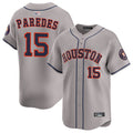 Custom #15 Gray HOU Baseball Shirt Top