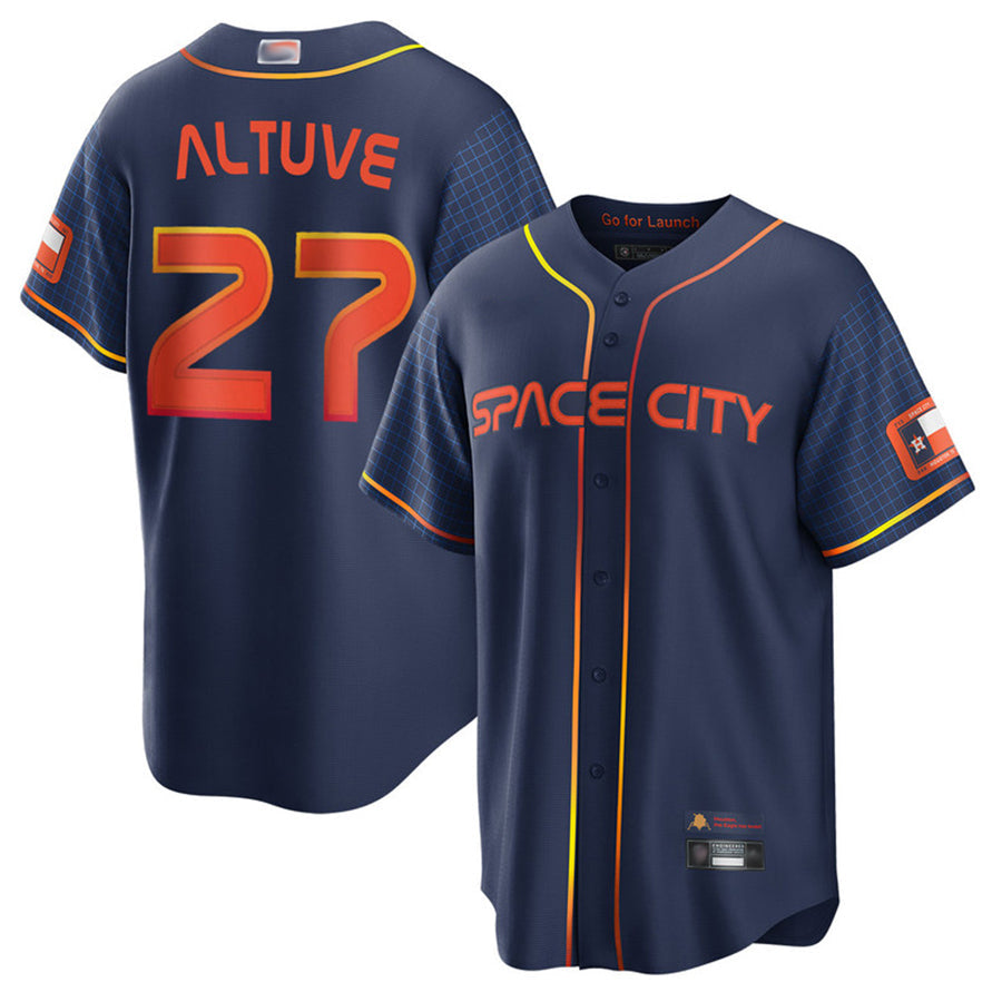 Custom #27 City Connect HOU Baseball Shirt Top