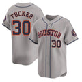 Custom #30 Gray HOU Baseball Shirt Top