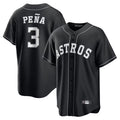 Custom #3 Black HOU Baseball Shirt Top