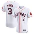 Custom #3 White HOU Baseball Shirt Top