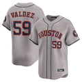 Custom #59 Gray HOU Baseball Shirt Top