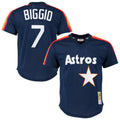 Custom #7 Navy HOU Baseball Shirt Top