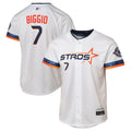 Custom #7 White City Connect HOU Baseball Shirt Top