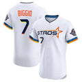 Custom #7 White City Connect HOU Baseball Shirt Top